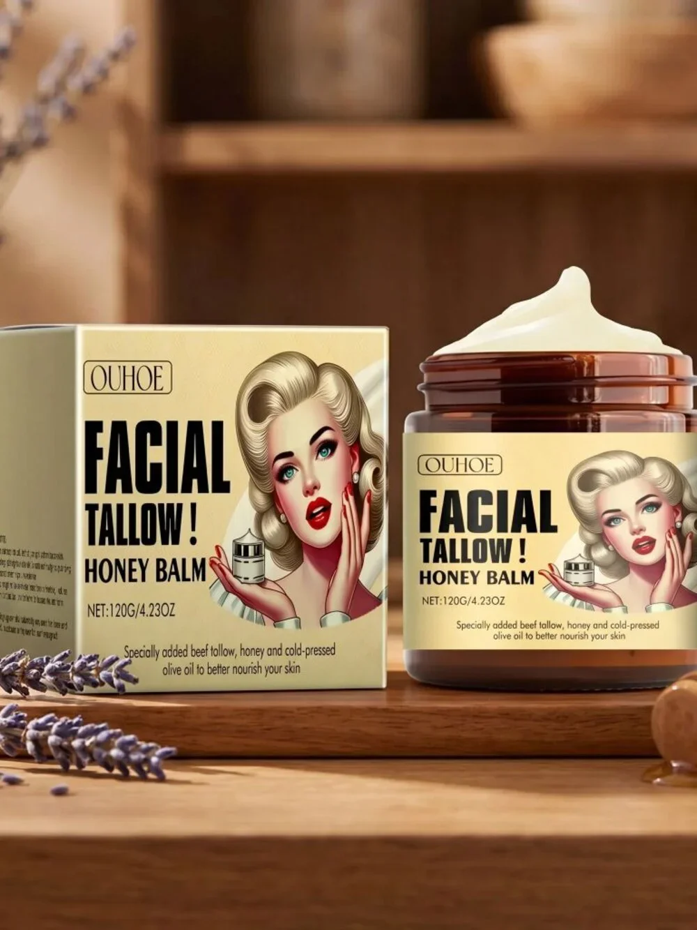 Ouhoe Facial Tallow Honey Balm 120g